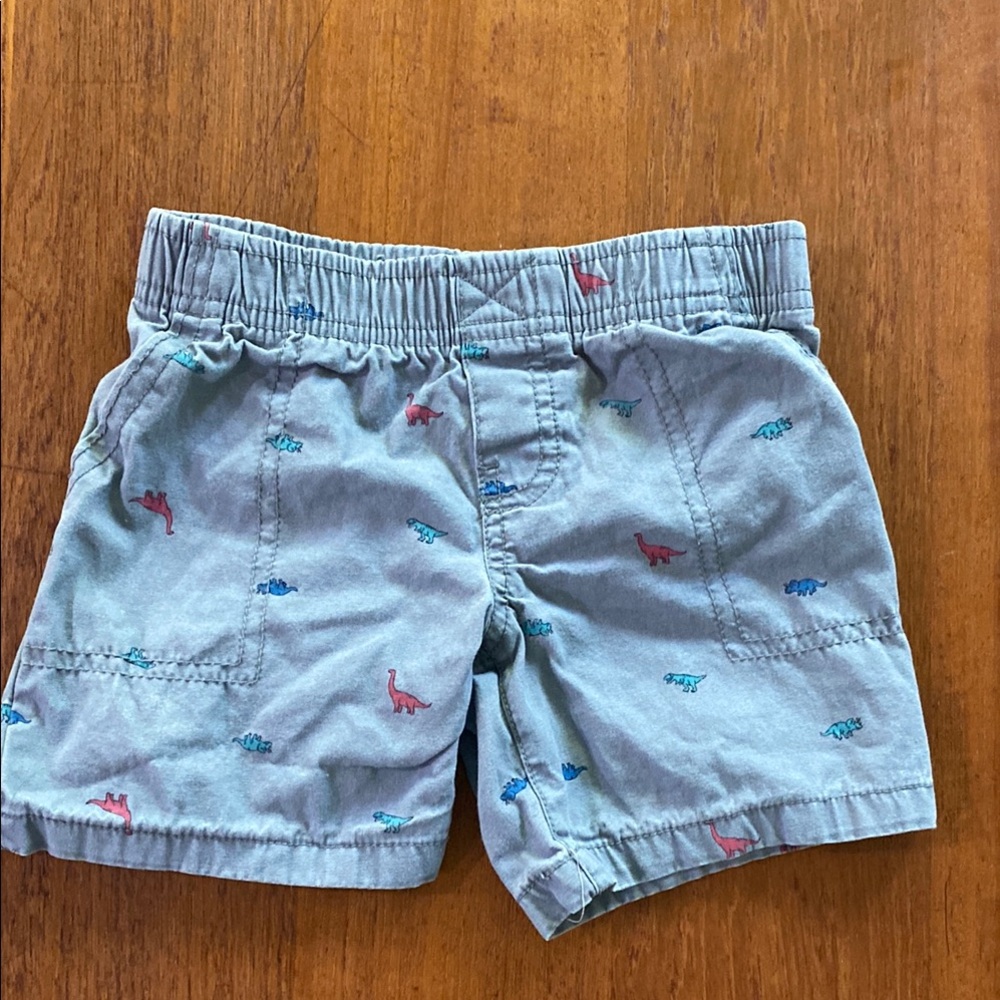 Carters boys Gray Dinosaur cotton shorts size 2T